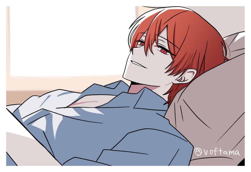 寝転がり赤　🐱