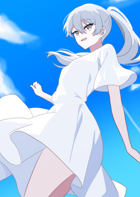 青空白ワンピ心ちゃん　🐱